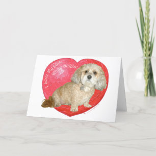 Shih Tzu / Poodle Mix Valentinstag Feiertagskarte
