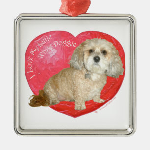 Shih Tzu / Poodle Mix Valentinstag Ornament Aus Metall