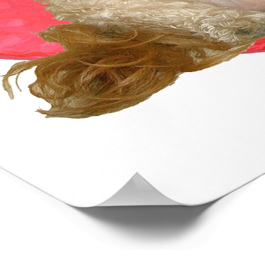 Shih Tzu / Poodle Mix Valentinstag Poster (Ecke)