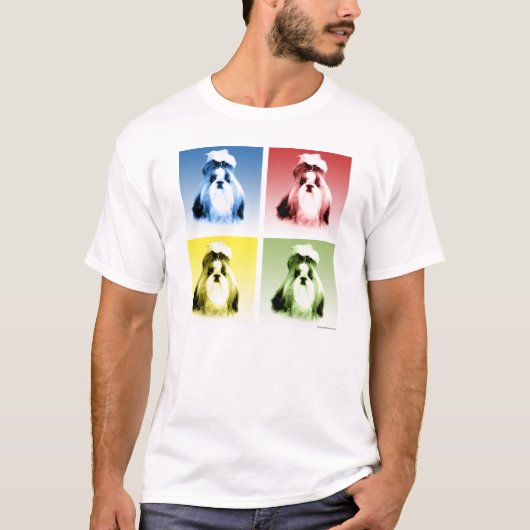 Shih Tzu Pop Art T-Shirt (Vorderseite)