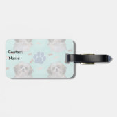 Shih Tzu Portrait Gepäckanhänger (Rückseite horizontal)