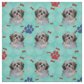 Shih Tzu Portrait Stoff (Muster)