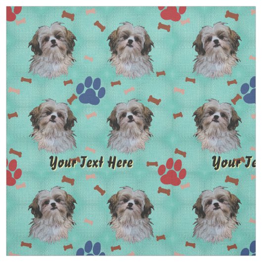 Shih Tzu Portrait Stoff (Muster)