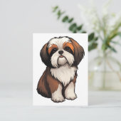Shih Tzu Postkarte (Stehend Vorderseite)