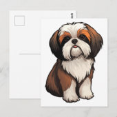 Shih Tzu Postkarte (Vorne/Hinten)