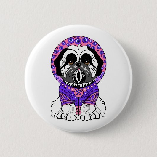 Shih Tzu Princess Button (Vorderseite)