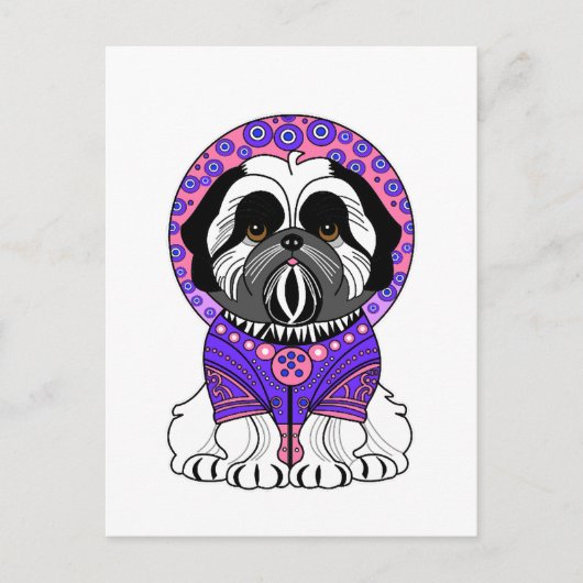 Shih Tzu Prinzessin Postkarte (Vorderseite)