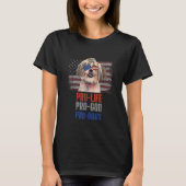 Shih Tzu Pro Life Pro God Pro Hunde T-Shirt (Vorderseite)