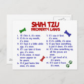 SHIH TZU Property Laws 2 Postkarte (Vorne/Hinten)