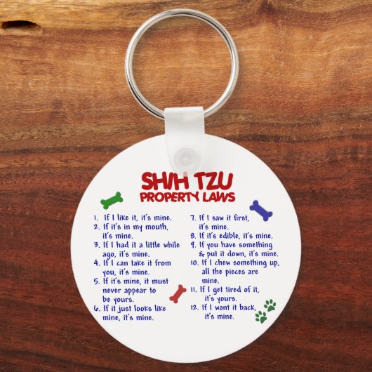 SHIH TZU Property Laws 2 Schlüsselanhänger (Vorderseite)