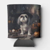 Shih Tzu Pumpkins Halloween Beängstigend Dosenkühler (Rückseite)