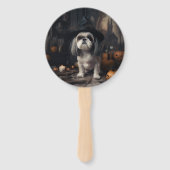 Shih Tzu Pumpkins Halloween Beängstigend Fächer (Vorderseite)