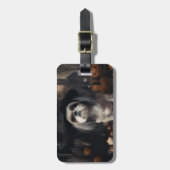 Shih Tzu Pumpkins Halloween Beängstigend Gepäckanhänger (Vorderseite vertikal)