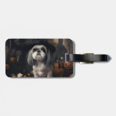 Shih Tzu Pumpkins Halloween Beängstigend Gepäckanhänger (Rückseite horizontal)