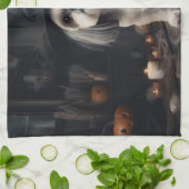 Shih Tzu Pumpkins Halloween Beängstigend Geschirrtuch (Gefaltet)