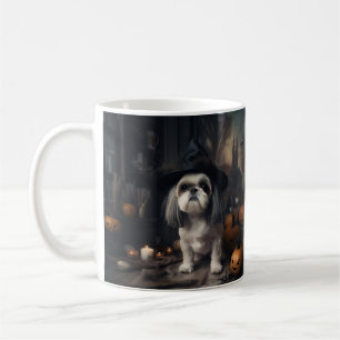 Shih Tzu Pumpkins Halloween Beängstigend Kaffeetasse