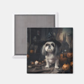 Shih Tzu Pumpkins Halloween Beängstigend Magnet (Vorderseite/Rückseite)