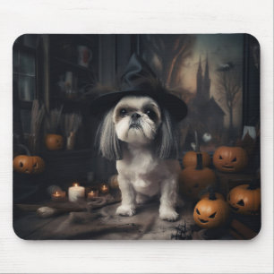 Shih Tzu Pumpkins Halloween Beängstigend Mousepad
