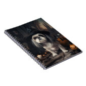 Shih Tzu Pumpkins Halloween Beängstigend Notizblock (Rechte Seite)