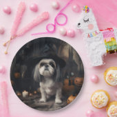 Shih Tzu Pumpkins Halloween Beängstigend Pappteller (Party)