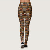Shih Tzu Puppy Autumn Delight Pumpkin Leggings (Rückseite)