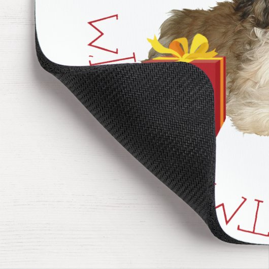 Shih Tzu Puppy First Christmas Mousepad (Ecke)