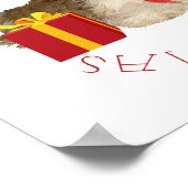 Shih Tzu Puppy First Christmas Poster (Ecke)