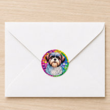 Shih Tzu Regenbogen-Buntglas-Hundekunst