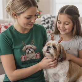 Shih Tzu Reindeer  T-Shirt