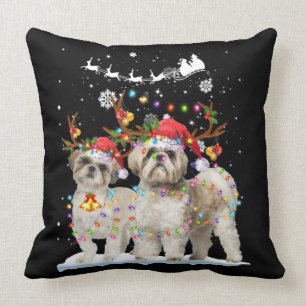 Shih Tzu Reindeer Xmas Weihnachtsschmuck Kissen