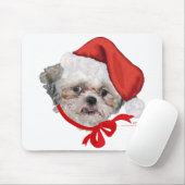 Shih Tzu Rescue Hund Happy Holidays Mousepad (Mit Mouse)