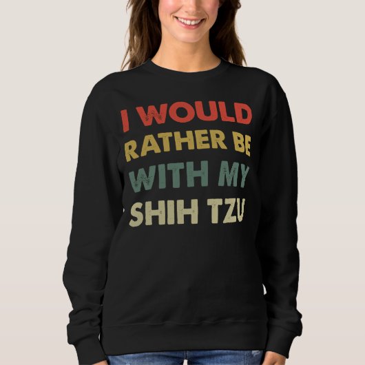 Shih Tzu Retro Sweatshirt (Vorderseite)