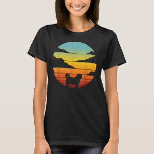 Shih Tzu Retro Vintag 60er 70er Sunset Dog Men Wom T-Shirt