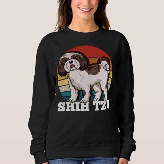 Shih Tzu Retro Vintag Sweatshirt (Vorderseite)