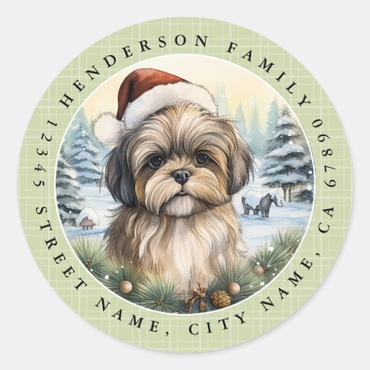 Shih Tzu Round Stickers (Vorderseite)