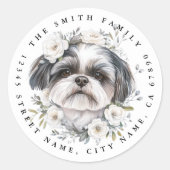 Shih Tzu Round Stickers (Vorderseite)