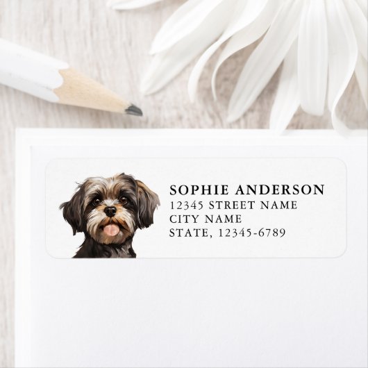 Shih Tzu Rücksendeadressen-Aufklebers (Insitu)