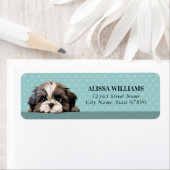 Shih Tzu Rücksendeadressen-Aufklebers (Insitu)