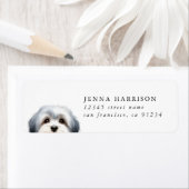 Shih Tzu Rücksendeadressen-Aufklebers (Insitu)