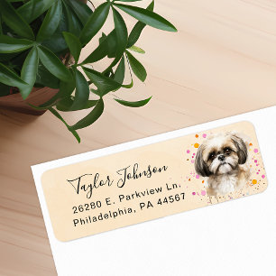 Shih Tzu Rücksendeadressetikett