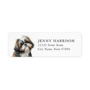 Shih Tzu Rücksendeadressetiketten
