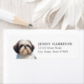 Shih Tzu Rücksendeadressetiketten (Insitu)