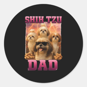 Shih Tzu Runder Aufkleber