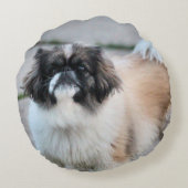 Shih Tzu Rundes Kissen (Rückseite)