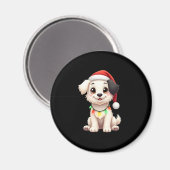 Shih Tzu Santa Christmas Tree Lights Xmas Dog Love Magnet (Vorderseite/Rückseite)