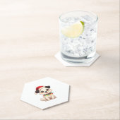 Shih Tzu Santa Christmas Tree Lights Xmas Dog Love Untersetzer (Vor Ort)