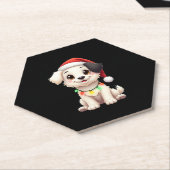 Shih Tzu Santa Christmas Tree Lights Xmas Dog Love Untersetzer (angewinkelt)