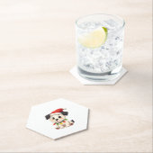 Shih Tzu Santa Christmas Tree Lights Xmas Dog Love Untersetzer (Vor Ort)