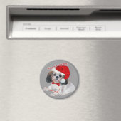 Shih Tzu Santa Paws Geschenke Magnet (In Situ (Geschirrspüler))