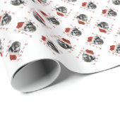 Shih Tzu Santa Paws Geschenkpapier (Rolleneckpunkt)